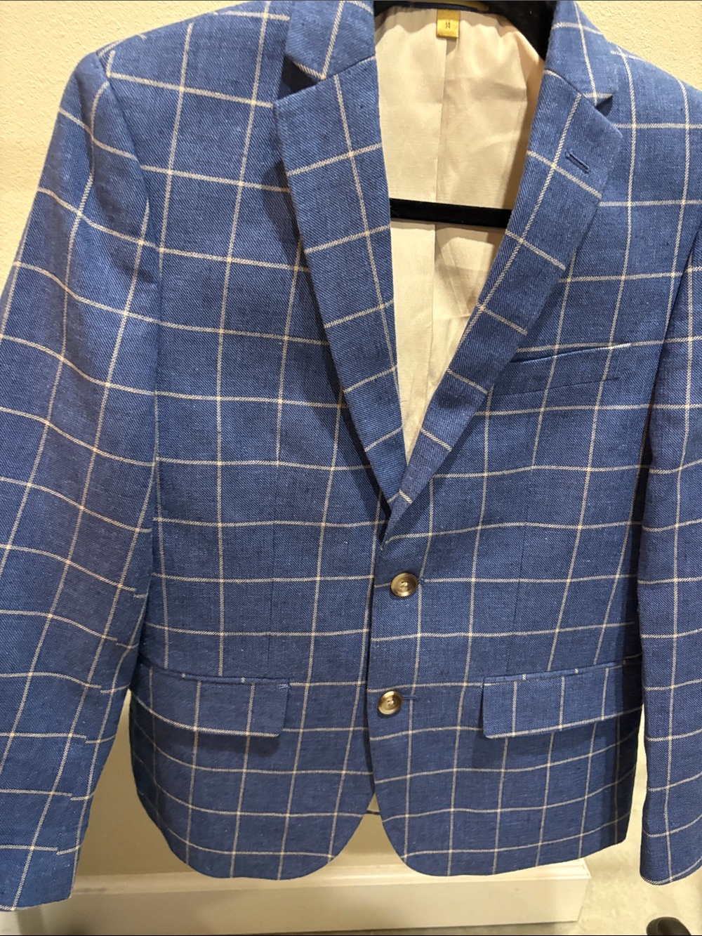 Class Club Blue Windowpane Blazer for Kids